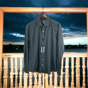 NEW Dylan Gray Men’s Size M Olive Green Plaid Button Up Shirt Soft Cotton